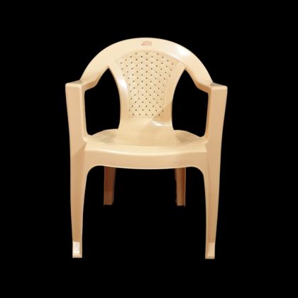 Plastic Chair Nilkanth Queen Eliza Dark Ivory Color