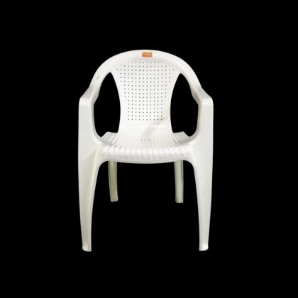 Plastic Chair Nilkanth Commander Prince Model White Color